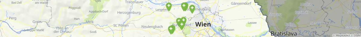Kartenansicht für Apotheken-Notdienste in der Nähe von Mauerbach (Sankt Pölten (Land), Niederösterreich)